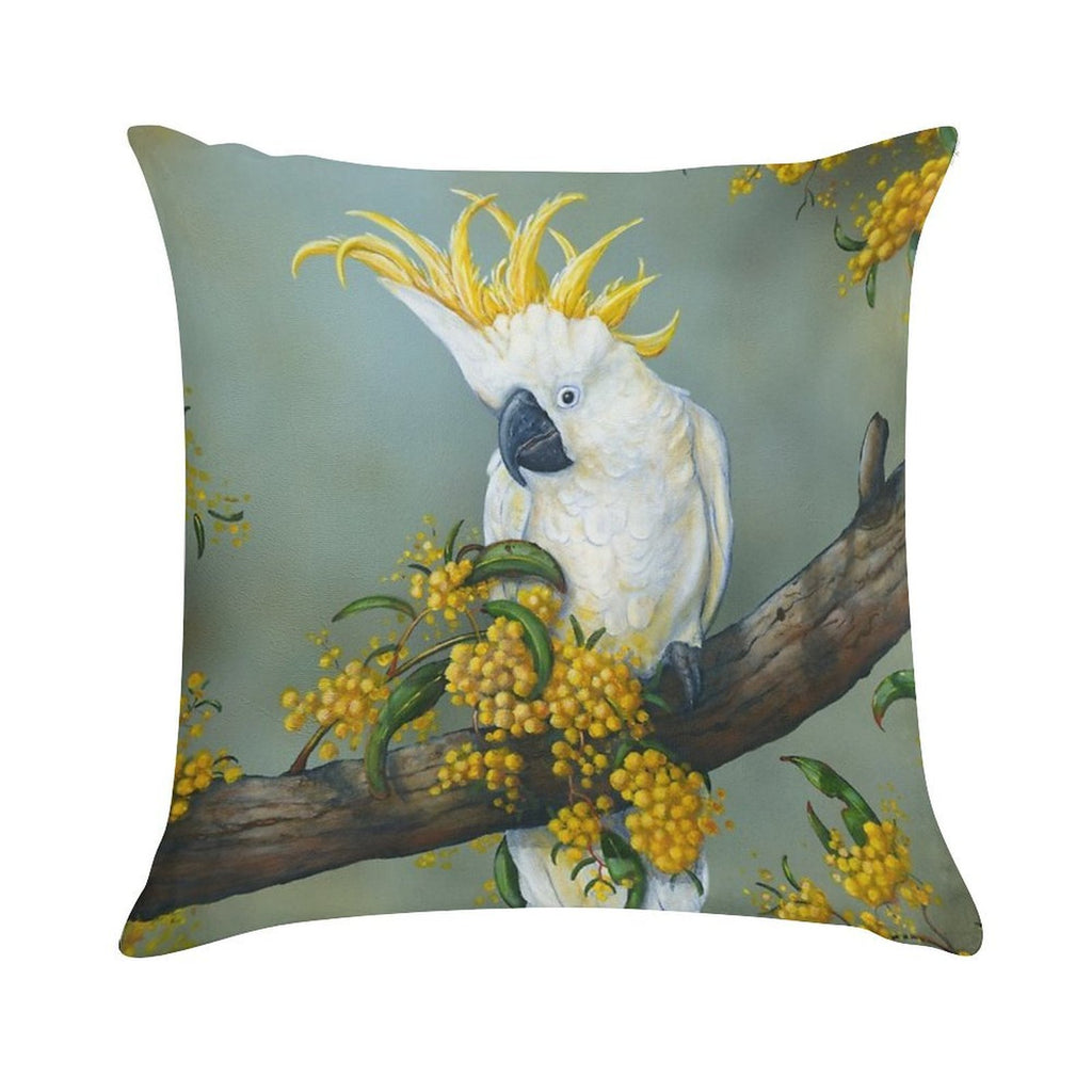 White Cockatoo Soft Ultra-Soft Texture Throw Pillow