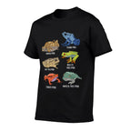 Types Of Frogs Lover Kids Frog Species Frogs  Summer-ready Fabric T-Shirt