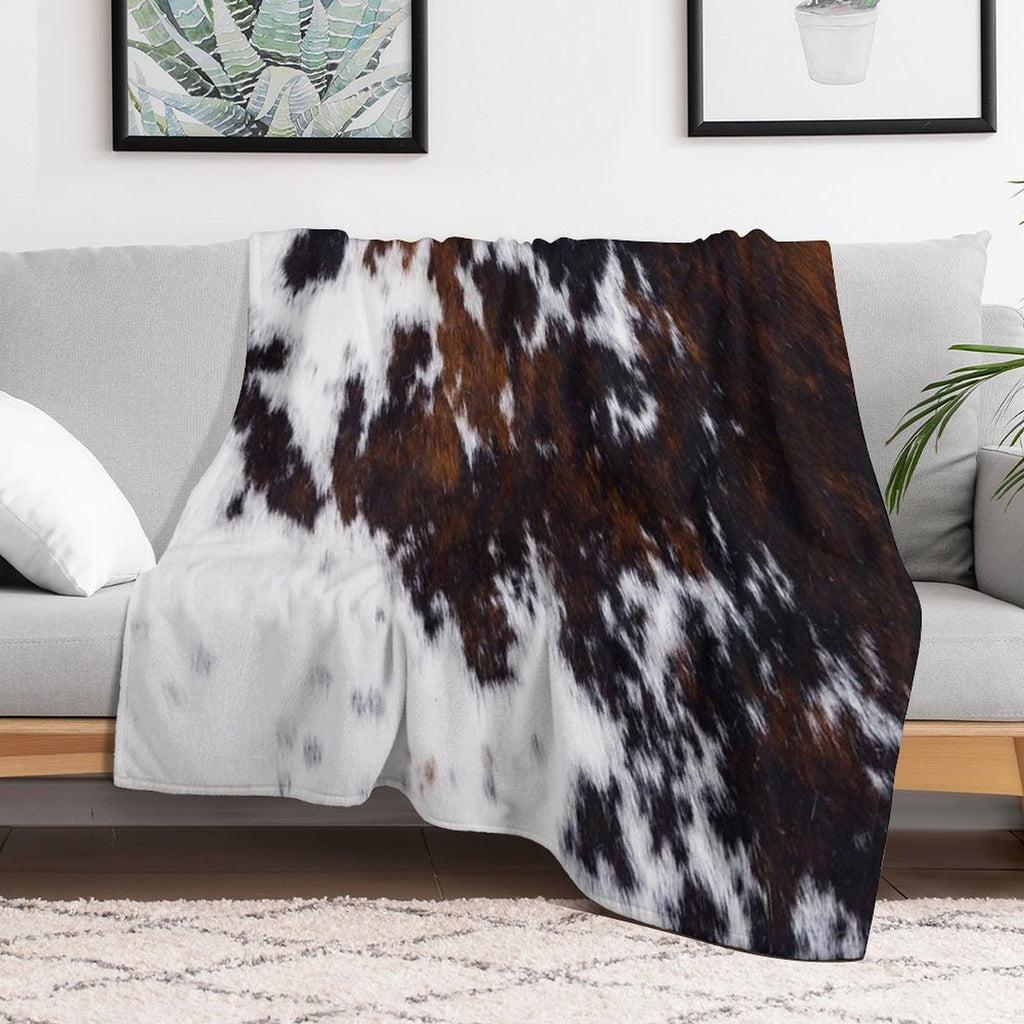 Wanderlust Cow Art Quick-dry Throw Blanket