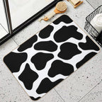 Cow Print Pattern  Black And White  Dirt-Trapping Bath Mat