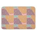 Retro 1980 Aesthetic Colour-block  Odorless Bath Mat