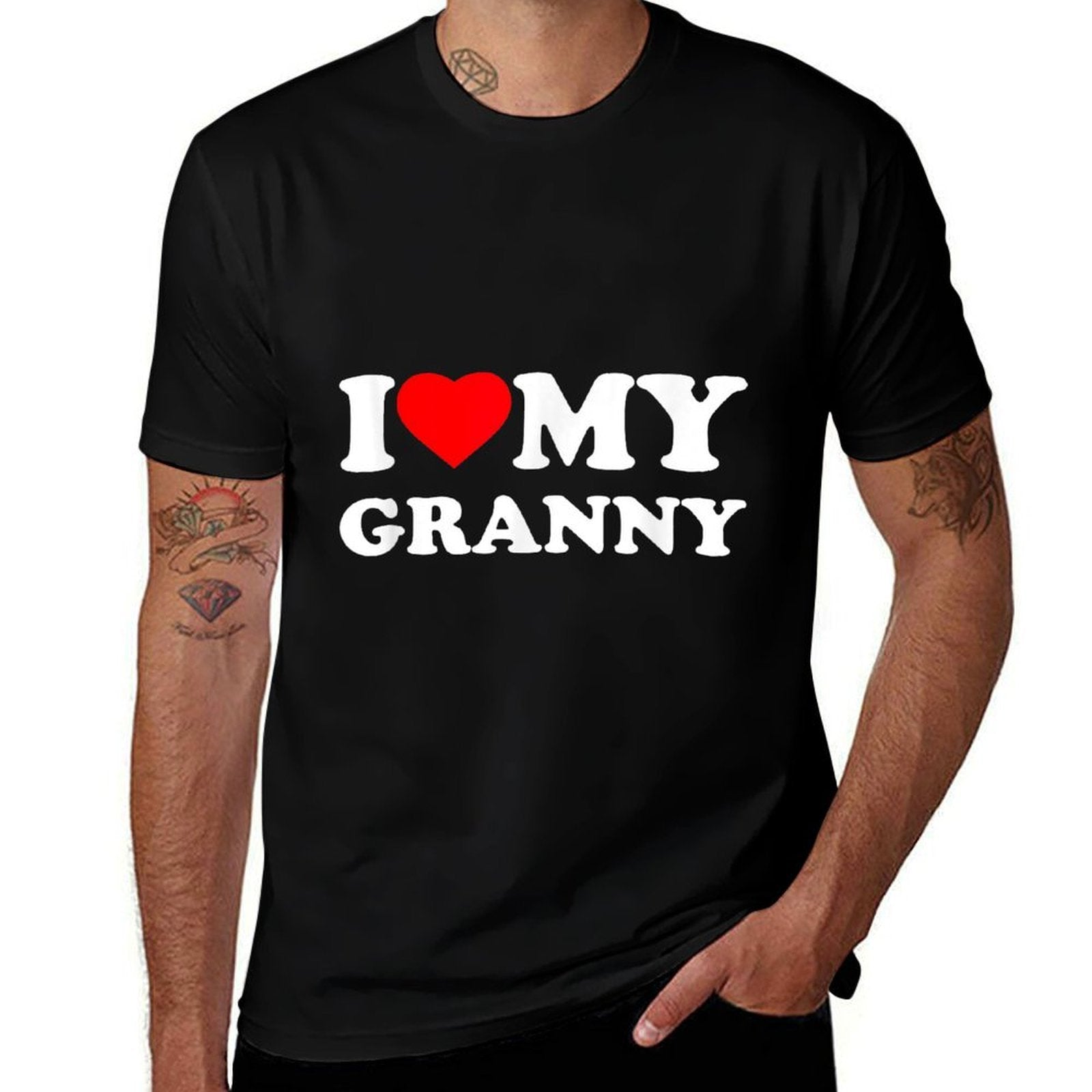 I Love My Granny I Heart Family Grandma  Affordable Price T-Shirt