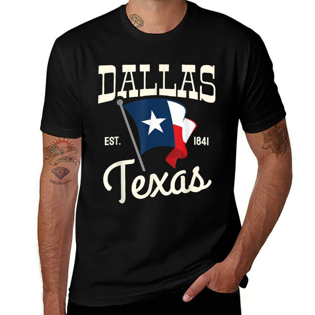 Dallas City Texas Est 1841 Texas State Vintage  Stretchy T-Shirt