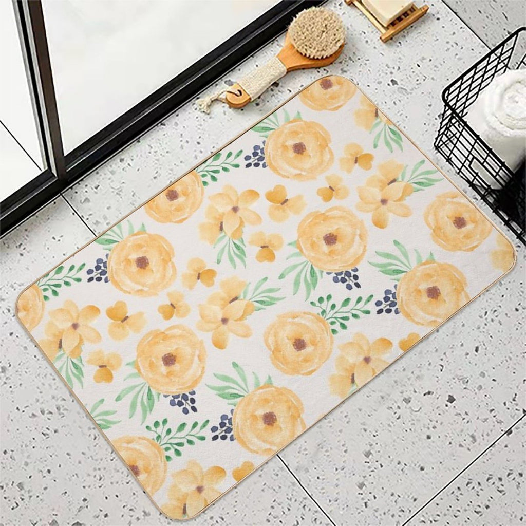 Flower Pattern - Floral 23  Slip-Resistant Bath Mat