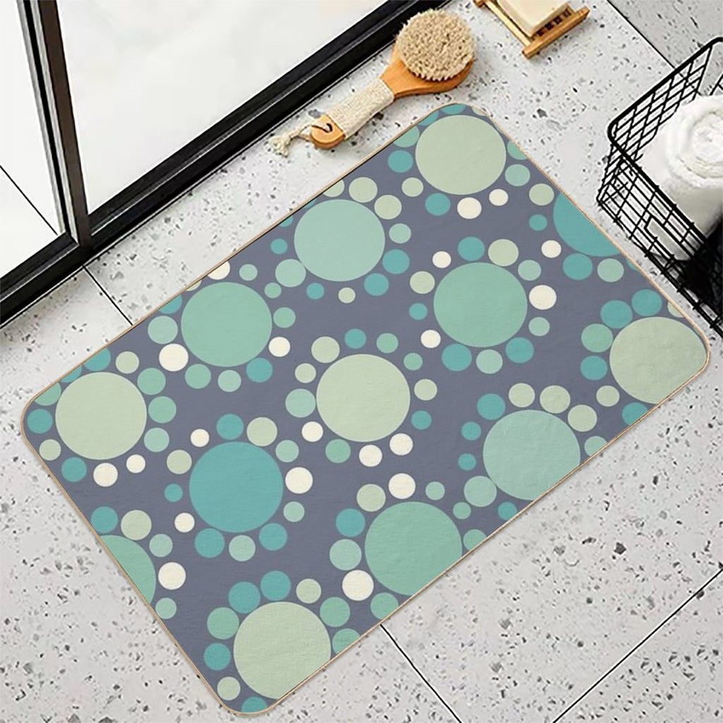 Big Little Dots Sea Green  Stain-Proof Bath Mat