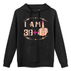 Womens I&#39;m 39 Plus 1 Funny 40th Birthday Pilling-Resistant Hoodie