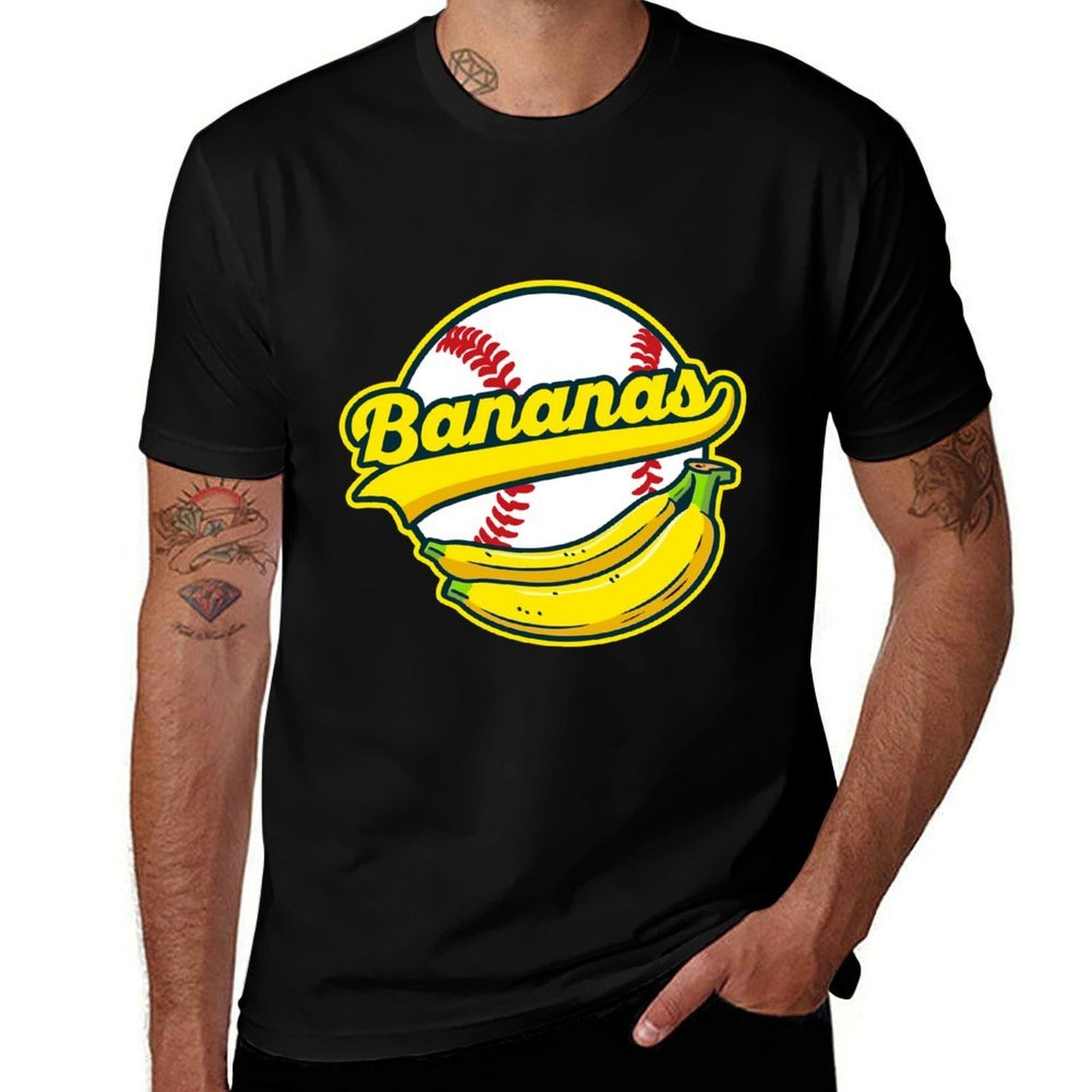 Funny Lets Go Bananas Vintage Graphic  Tagless Design T-Shirt
