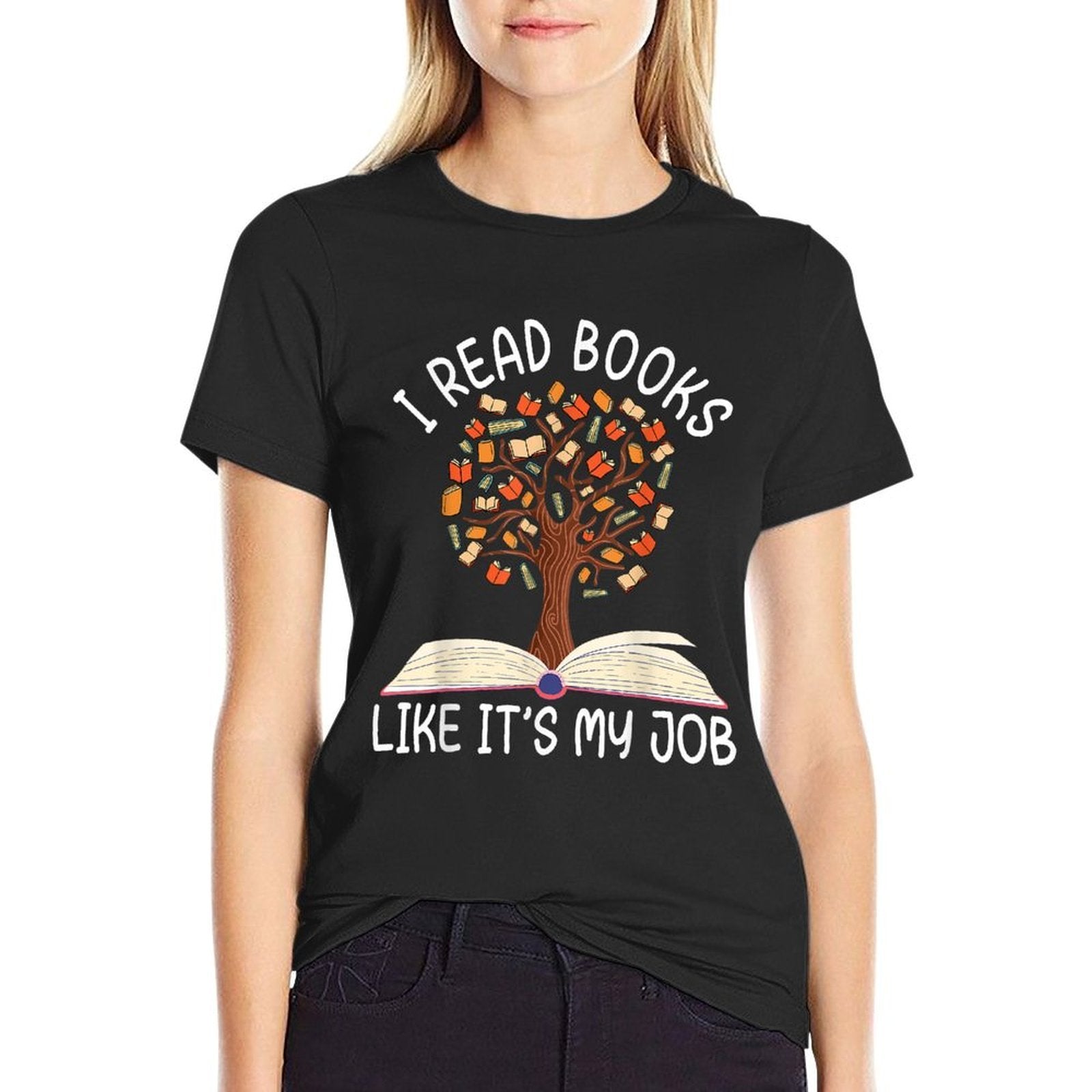 I Read Books Like Its My Job Book Lover Reading Women Men  Odor-resistant T-Shirt