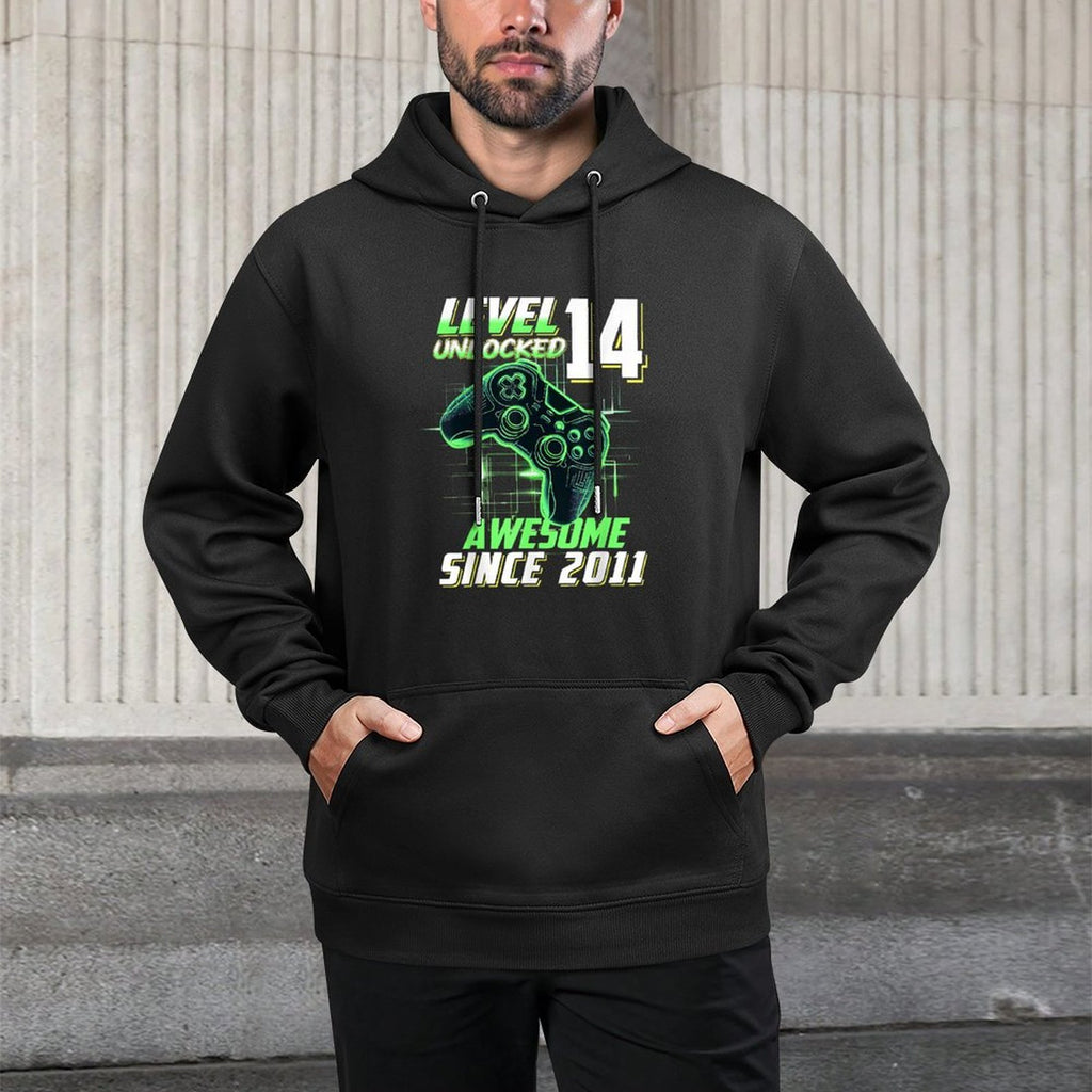 Level 14 Unlocked Awesome Since 2011 14th Birthday Gaming Customizable Surface Hoodie