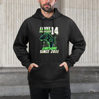Level 14 Unlocked Awesome Since 2011 14th Birthday Gaming Customizable Surface Hoodie