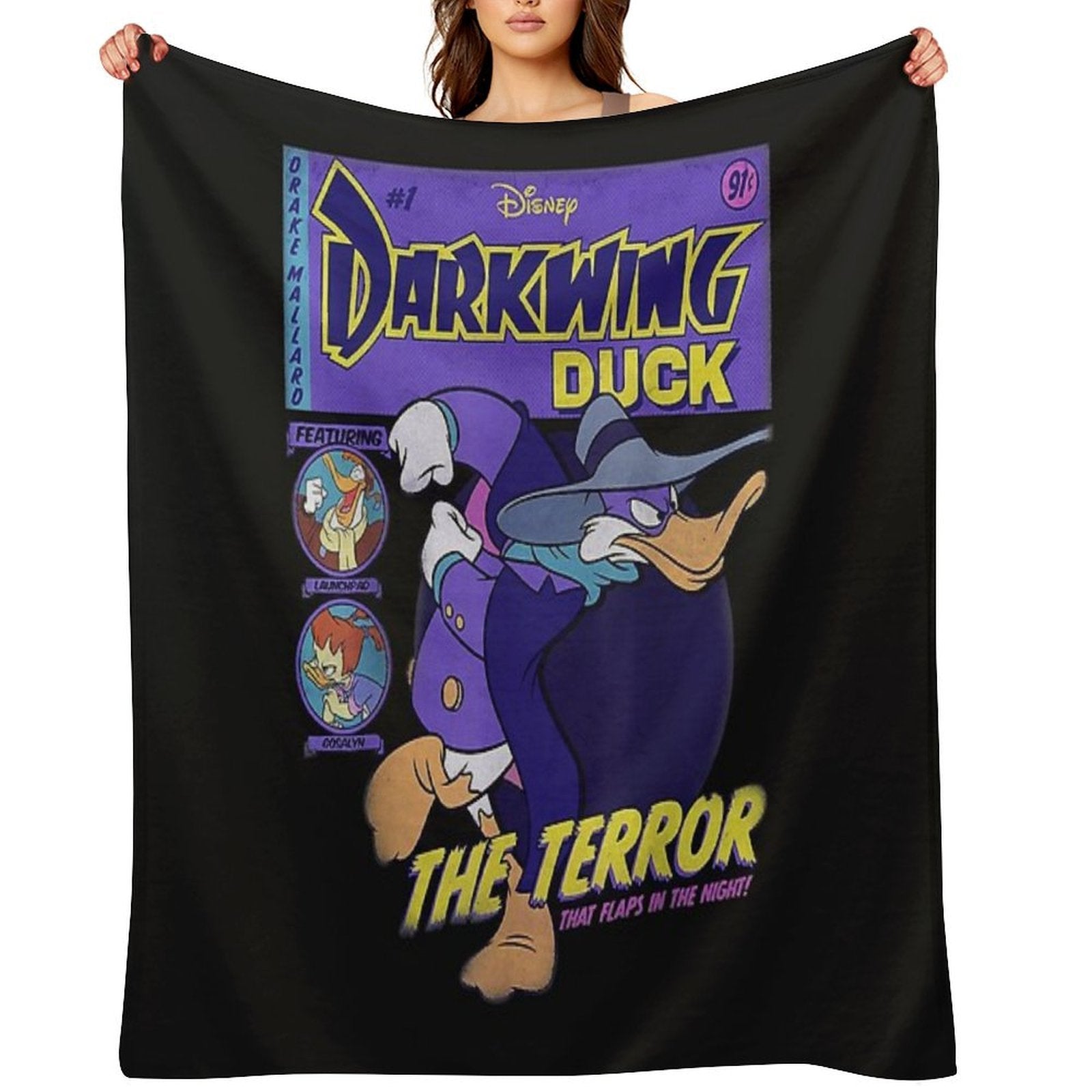 Darkwing Duck Comic Cover T-Shirt Machine-washable Throw Blanket