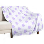 Lilac Animal Crossing Leaf Durable Throw Blanket