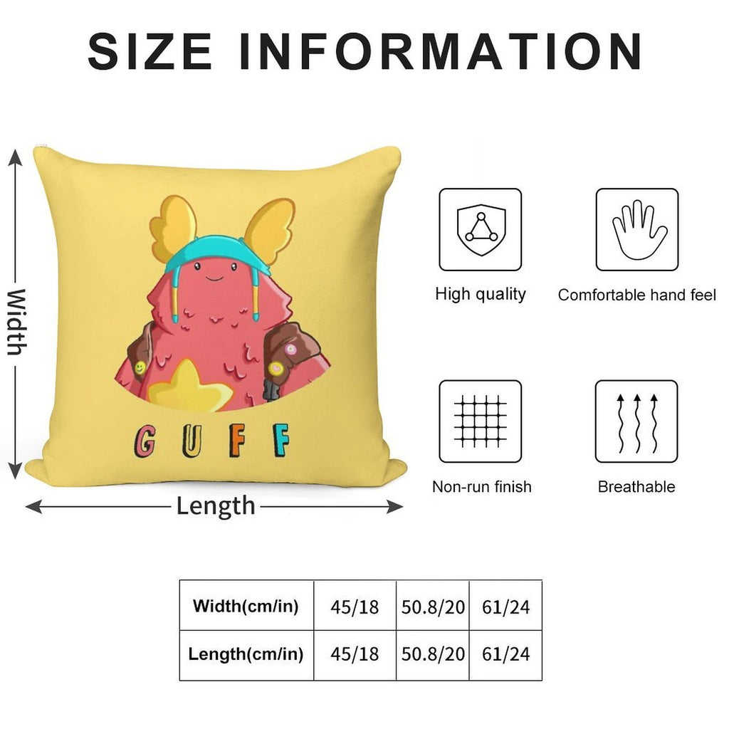Cute Guff Soft Short Plush Fabric Throw Pillow