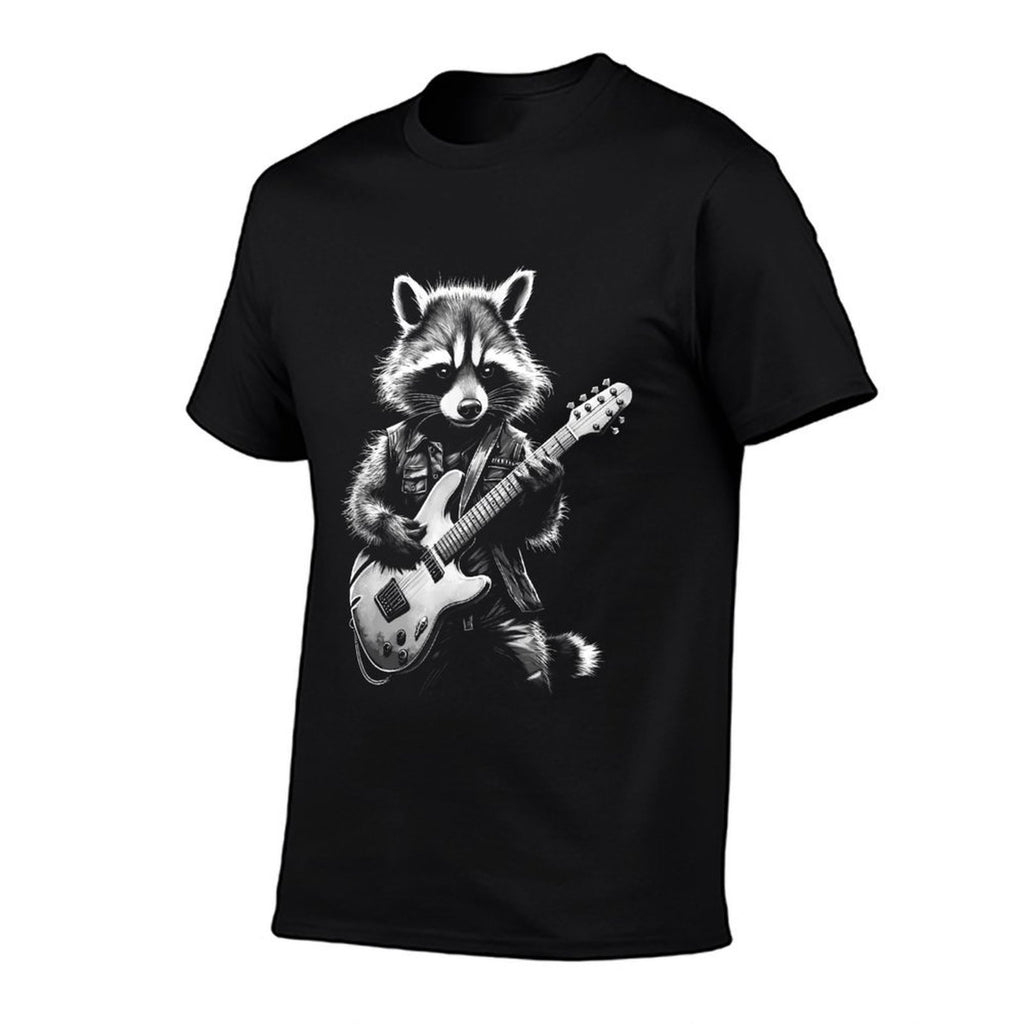 Rock Raccoon Playing Guitar - Funny Guitar Raccoon  Classic T-Shirt