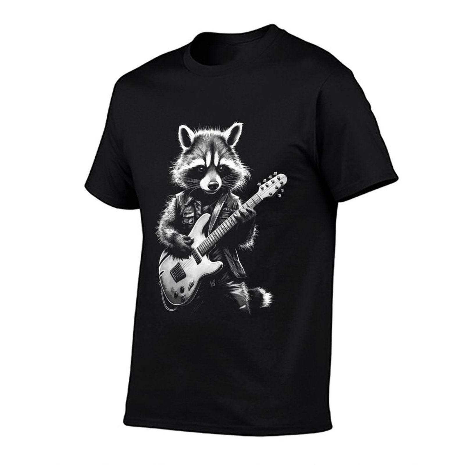 Rock Raccoon Playing Guitar - Funny Guitar Raccoon  Classic T-Shirt