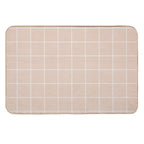 Check Pattern in Blush Color  Anti-Trip Bath Mat