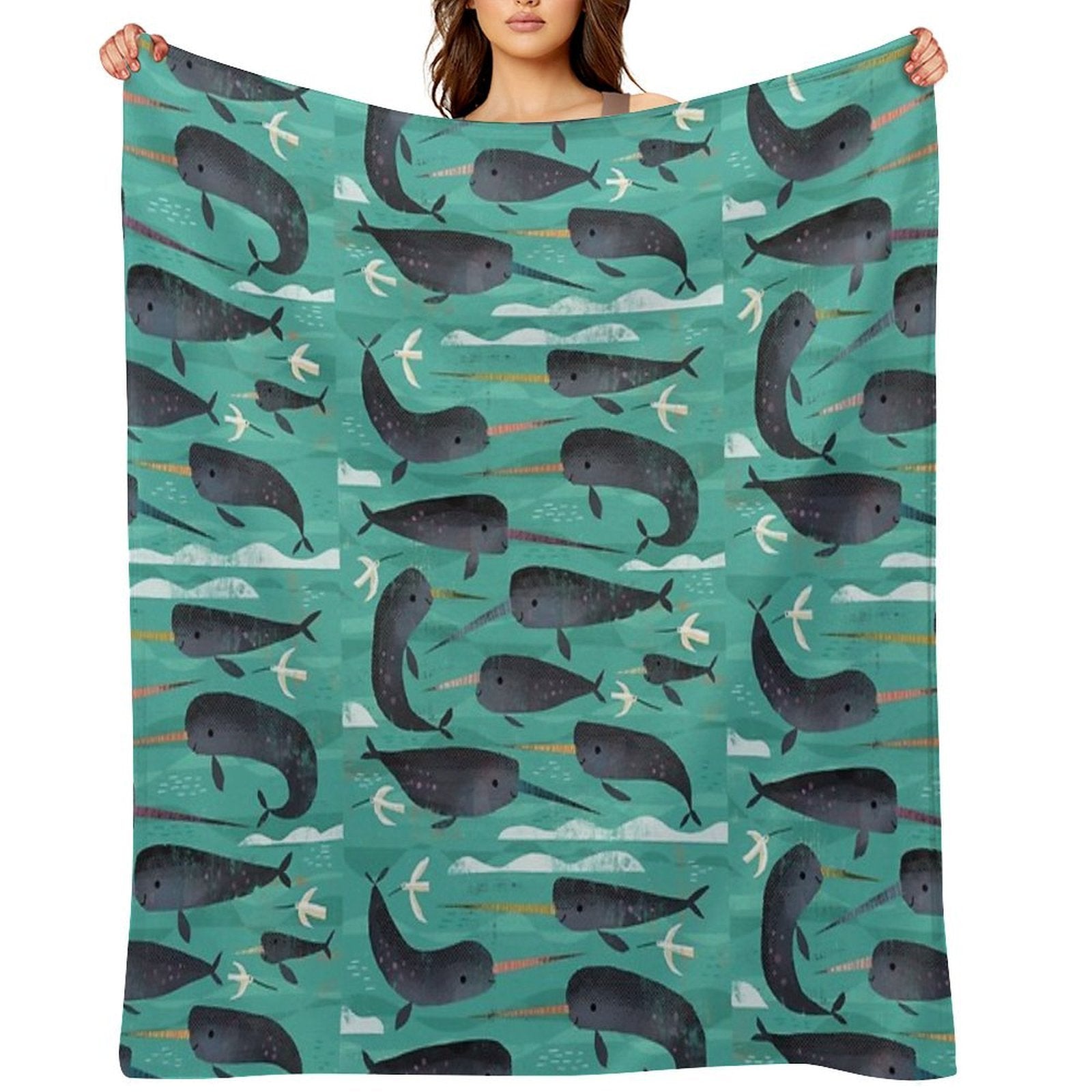 Narwhals And Narbirds Premium Throw Blanket