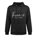 Fiancé Est 2024 Future Husband Engaged Gifts Him Engagement Shrink-Resistant Hoodie