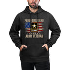 Vintage Proud Girlfriend Of A Army Veteran American Machine Washable Hoodie