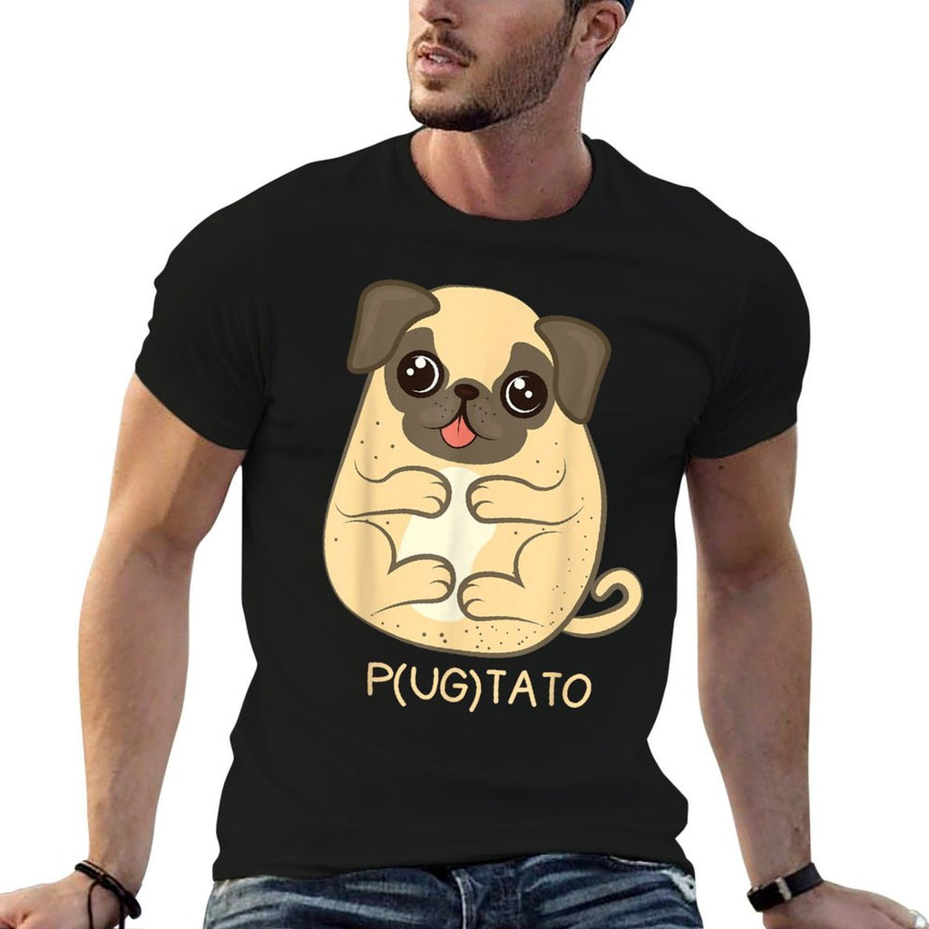 Pugtato Pug Potato Dog Lover Gift  Summer-ready Fabric T-Shirt