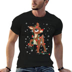 Womens Rudolph The Red Nose Reindeer for Kids And Christmas Fan  Polyester Blend T-Shirt