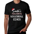Santas Favorite Volleyball Coach Pajama Christmas Funny  Breathable T-Shirt
