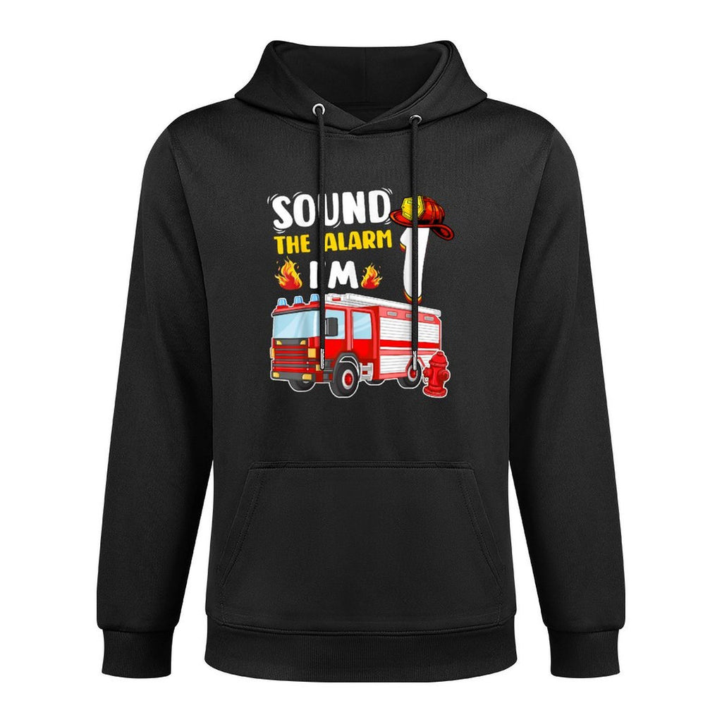 Fire Truck 1st Birthday Boy 1 Year Old Firefighter Party Machine Washable Hoodie