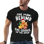 Pregnancy Christmas Pajamas Man Behind Cookie Dad to Be Xmas  Vintage-inspired T-Shirt