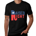 Raised Right Republican Elephant Funny Republican Gifts  Trendy Pattern T-Shirt