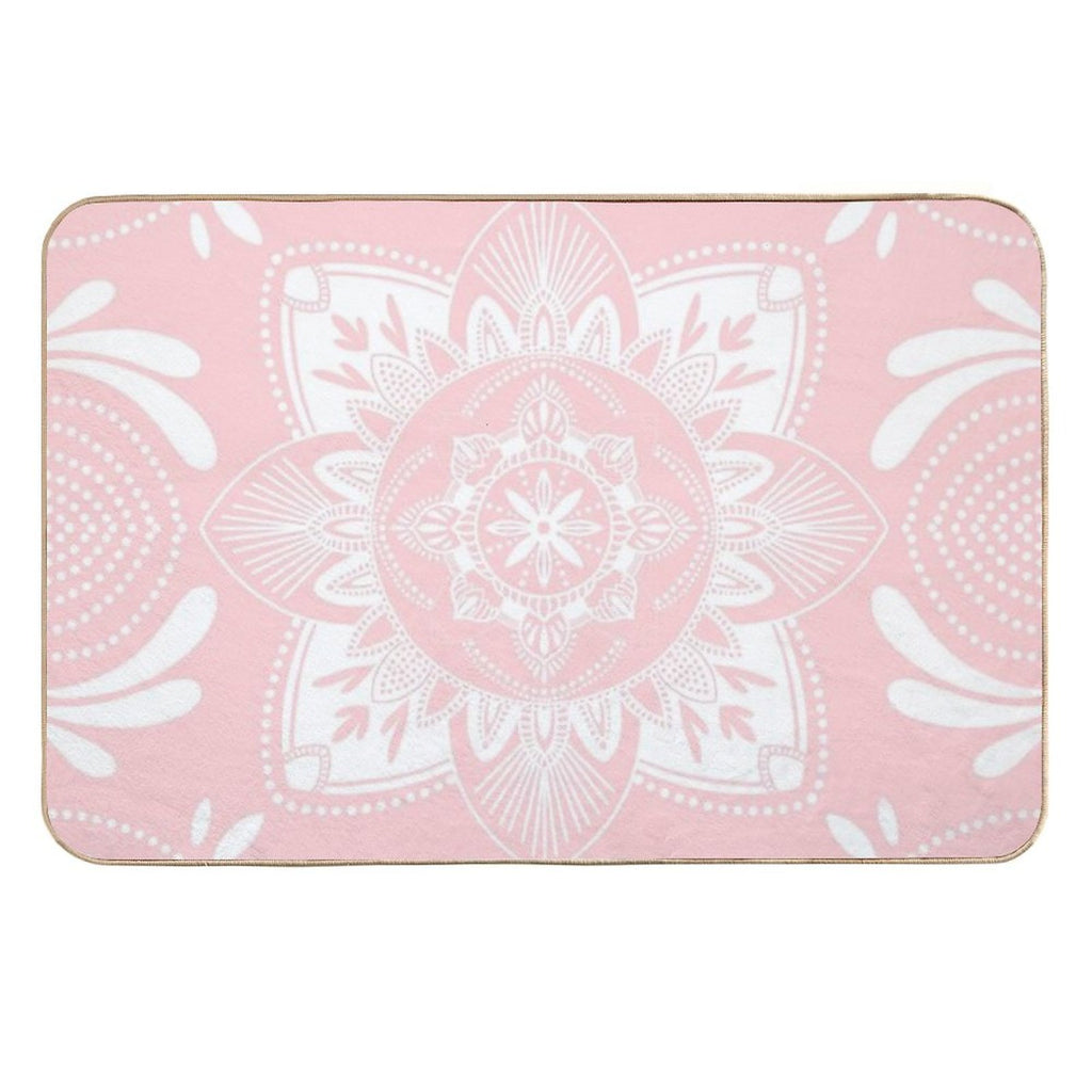 Pastel Pink Mandala  Rapid-Drying Bath Mat