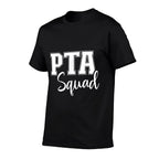PTA Squad - Parent Teacher Organization Association  Ribbed Collar T-Shirt