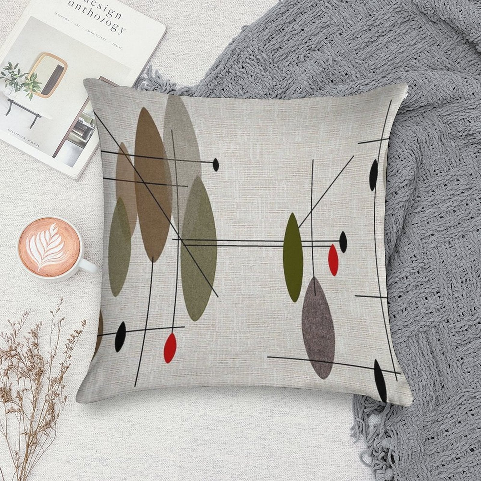 Hanging Orbs Soft Easy Maintenance Throw Pillow