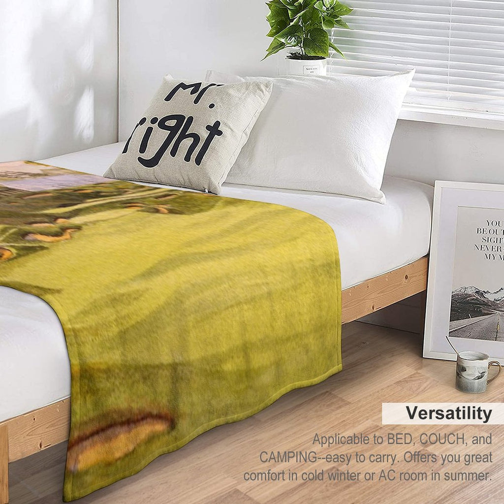 Whistling Straits Golf Course 9th And 18th Greens Easy Care Throw Blanket