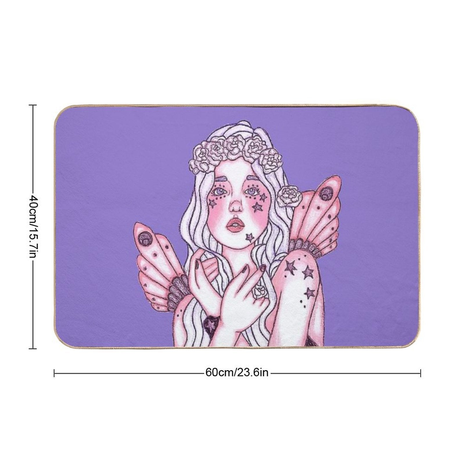 Among The Stars In Lavender Evening Star Fairy  Stain-Proof Bath Mat