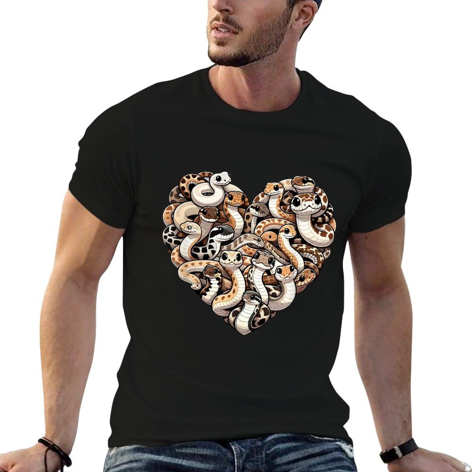 Hognose Snake Lover Puff Adder Snakes  High-quality Stitching T-Shirt