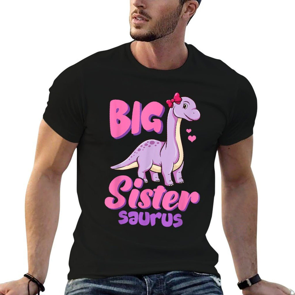 Big Sister Saurus Dinosaur Girl Funny Cute  Durable T-Shirt