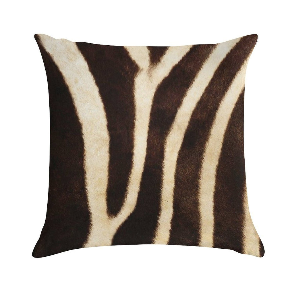 Zebra Fur Print Soft Luxury Feel Throw Pillow
