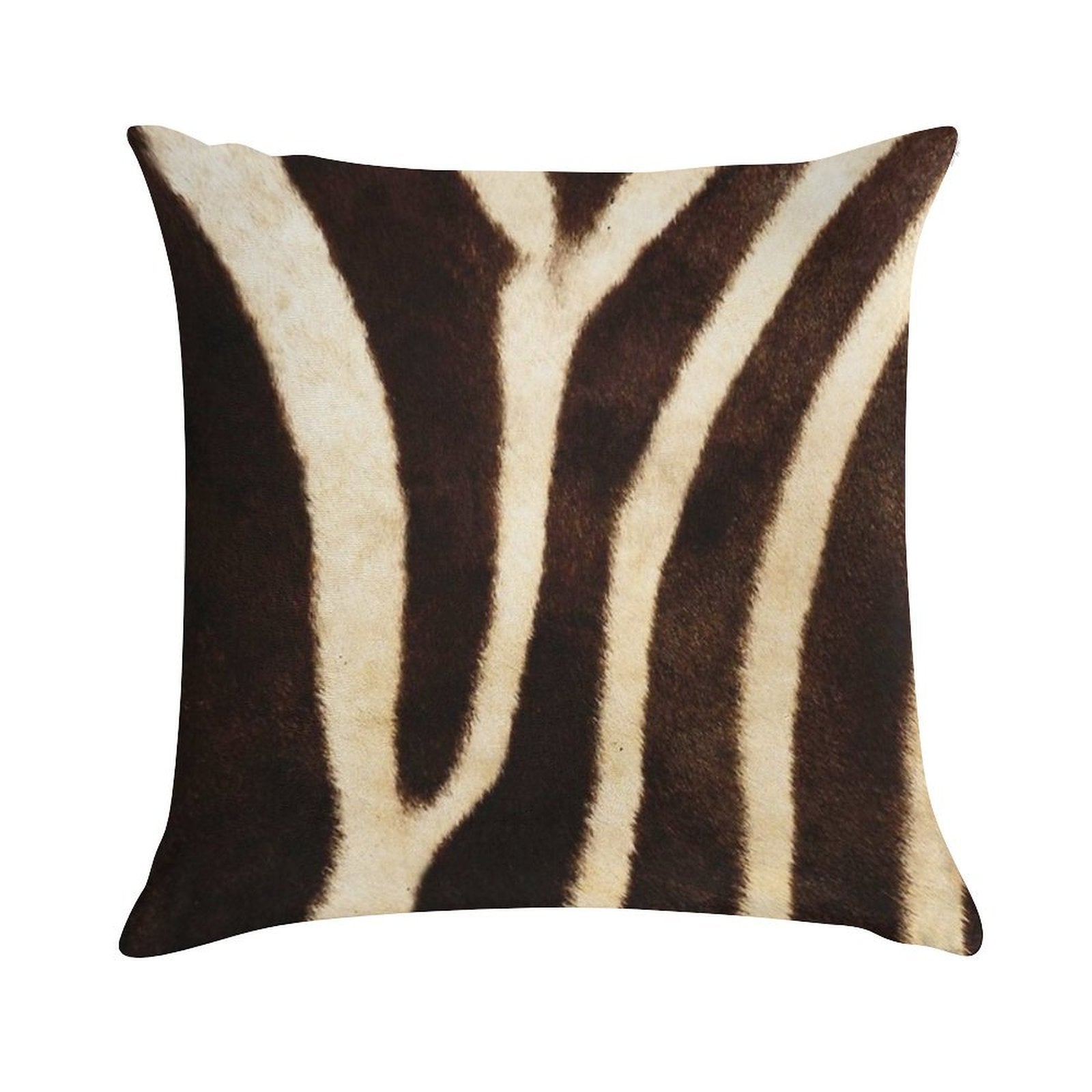 Zebra Fur Print Soft Luxury Feel Throw Pillow