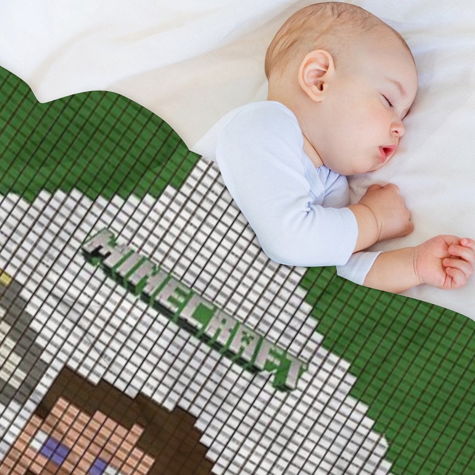 Steve And Alex Minecraft Theme Wrinkle-free Throw Blanket