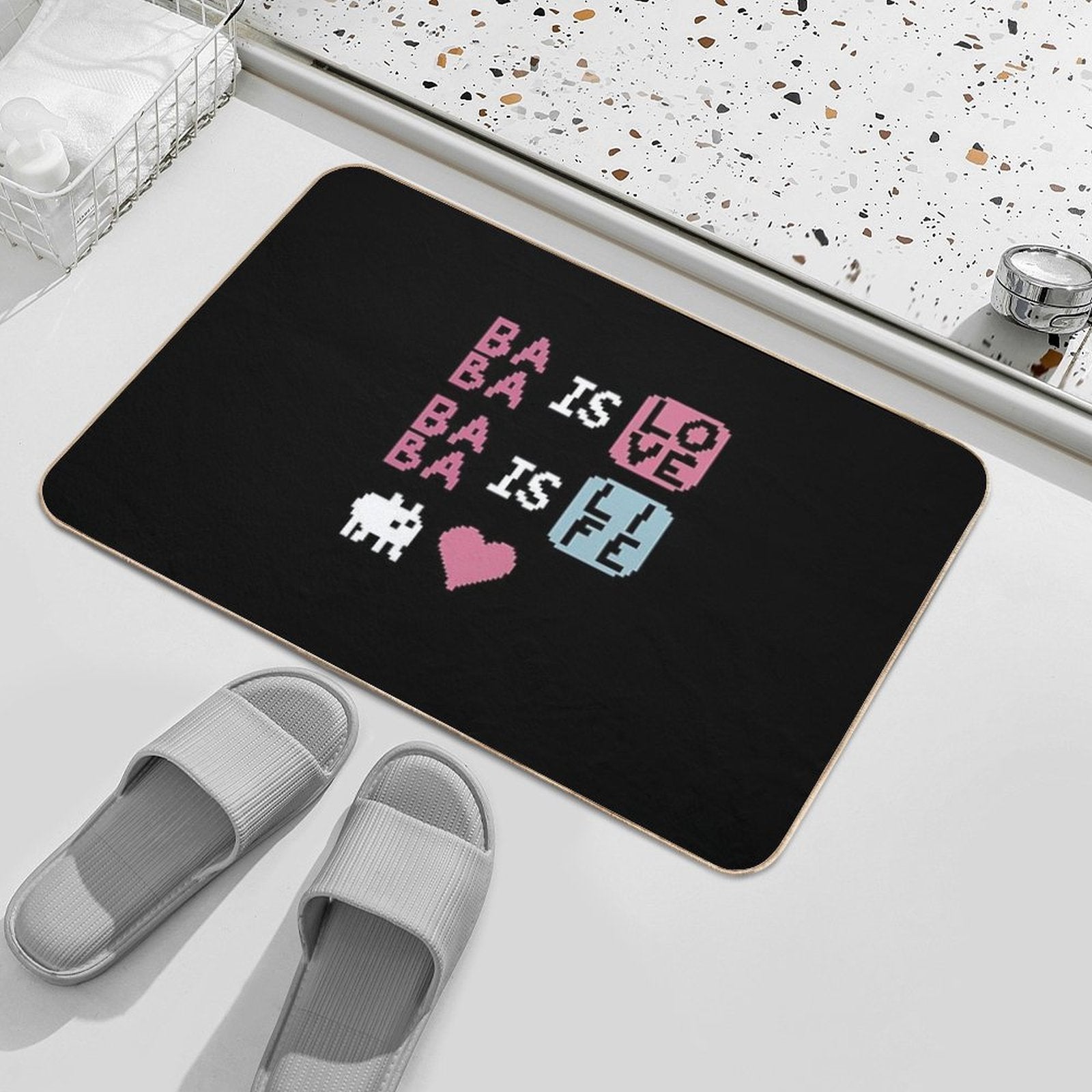 Baba Is Love, Baba Is Life  Non-Slip Bath Mat
