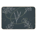 Leaves A Swirl Pattern Dusky Blue  Versatile Bath Mat