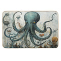 Surreal Vintage Fantasy Steampunk Octopus  Anti-Trip Bath Mat