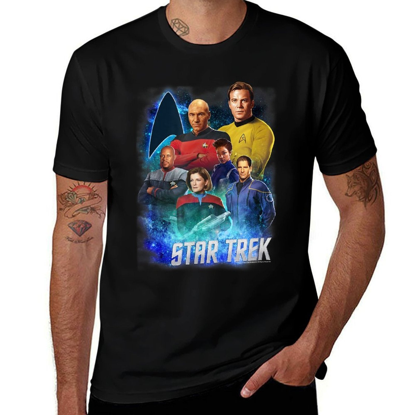 Star Trek Starfleet Legendary Captains Vintage Group Shot  Durable T-Shirt