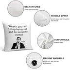When Barney Gets Sad Soft Easy Maintenance Throw Pillow