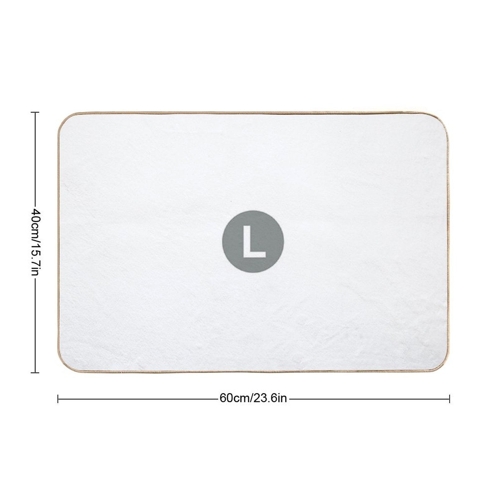 NYC L Train Subway Logo  Toxin-Free Bath Mat
