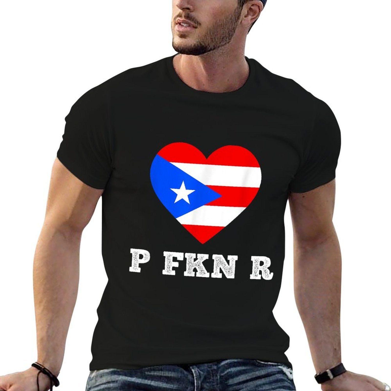 P FKN R Puerto Rico Music Funny Meme Urban Slang Pop Culture  Polyester Blend T-Shirt