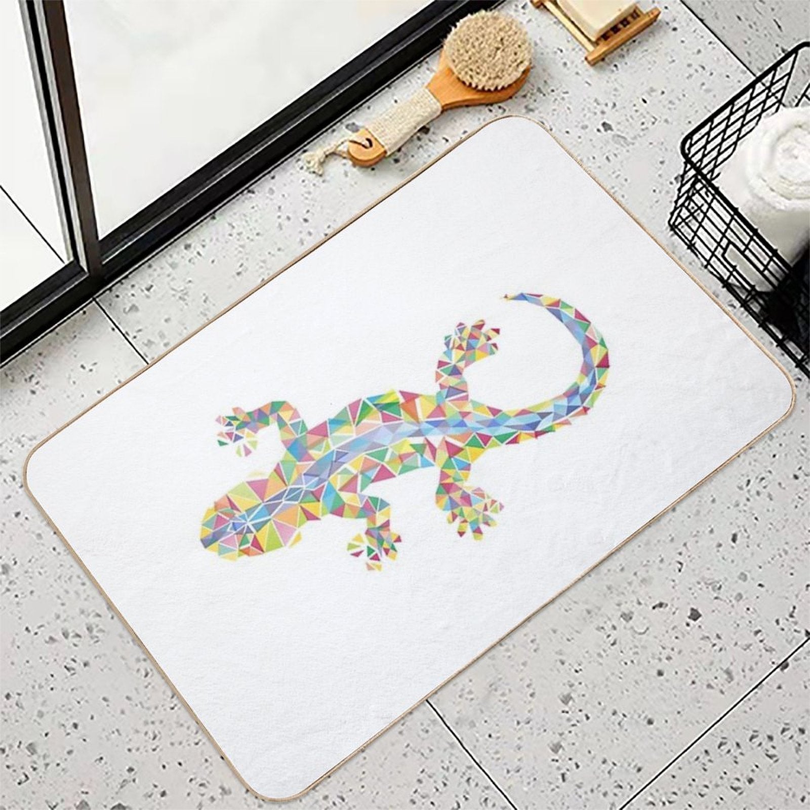 Barcelona City Lizard  Slip-Resistant Bath Mat