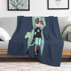 Gacha Life Series - Chloe The Tomboy Shrink-resistant Throw Blanket