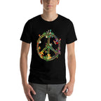 Magic Mushrooms Peace Sign Psychedelic Retro Shrooms Gift  Odor-resistant T-Shirt