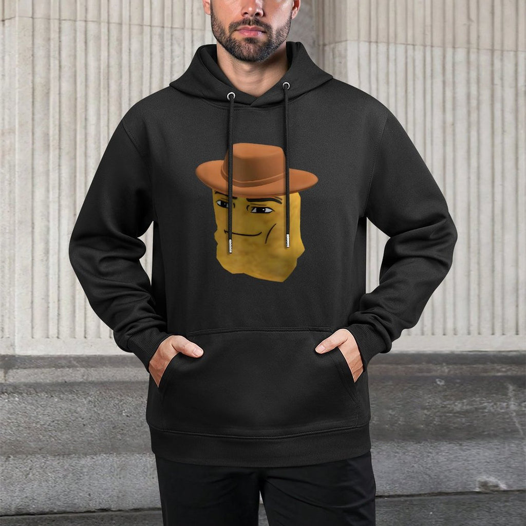 Chicken Nugget Cowboy Meme Medium-Weight Fabric Hoodie